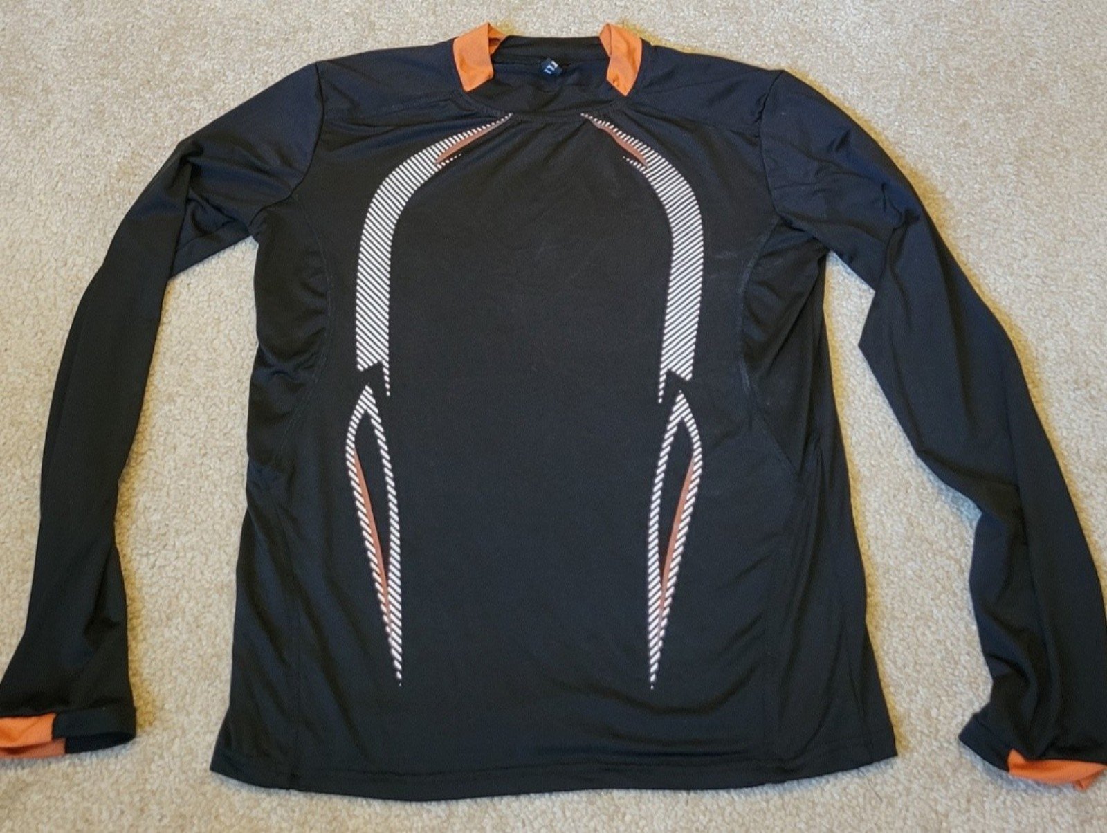Boys XL Whatlees black & orange Long Sleeve Compression T Shirts Quick Drying To ddF9g5lgD