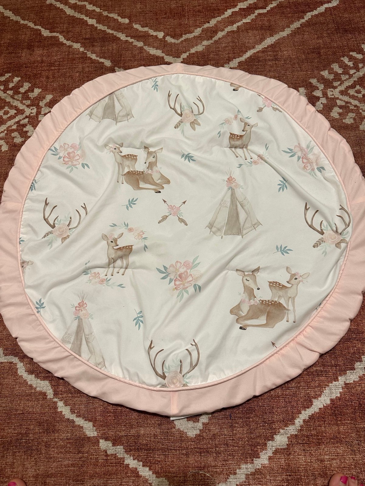 Sweet Jojo Designs Deer Floral Playmat 310NbRO2d