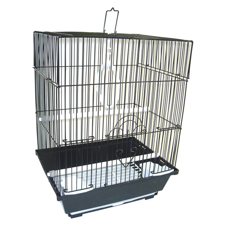 A1124MBLK Flat Top Small Parakeet Cage-AADWAD297 erF40Y