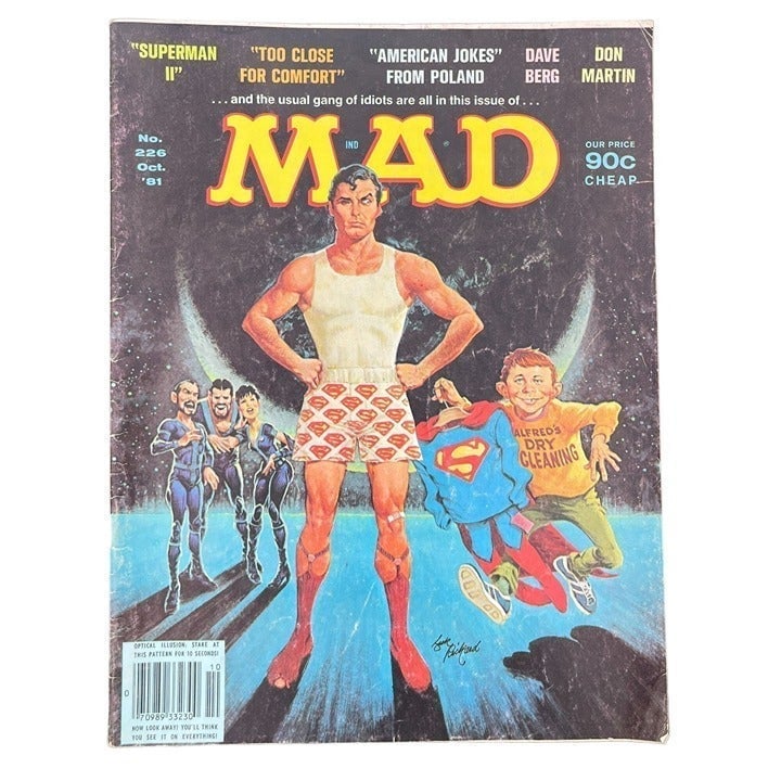 Vintage 1981 MAD Magazine No. 226 Collectible Comedy Satire Comic Book DAkU9WCwc
