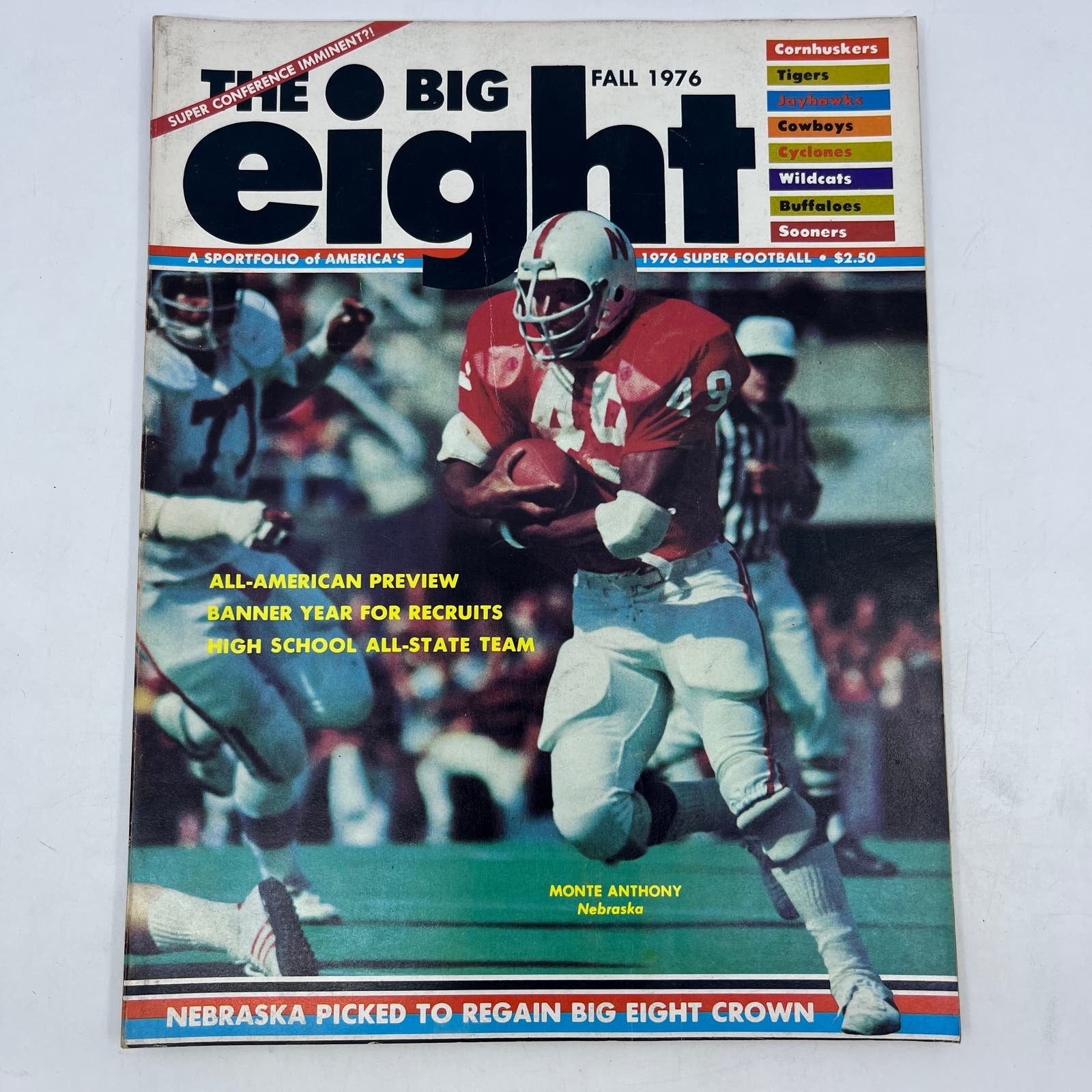 1976 Big Eight Football Special Magazine Monte Anthony 