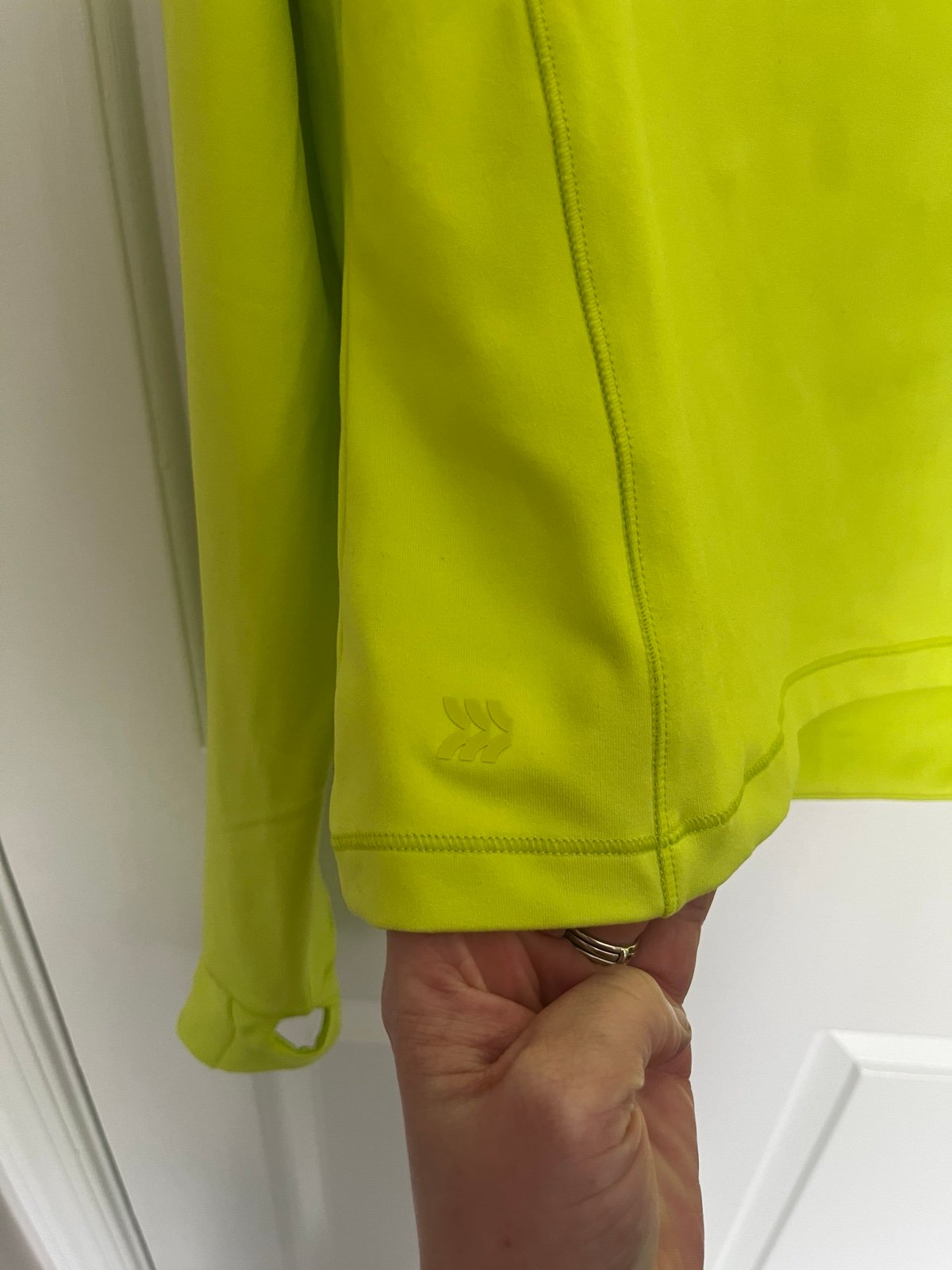 Women’s Large 1/2 Zip Jacket - Neon Green g3fwuDxAK