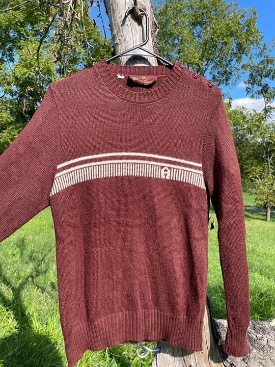 Vintage Etienne Aigner Sweater Preppy Brown Medium g9Pf