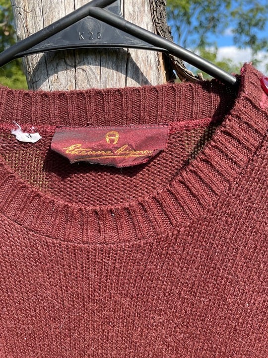 Vintage Etienne Aigner Sweater Preppy Brown Medium g9PfjaqUq