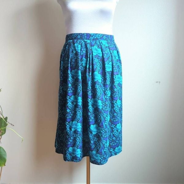 Wentworth Gallery Vintage 90s Womens XXL Skirt Blue Pur