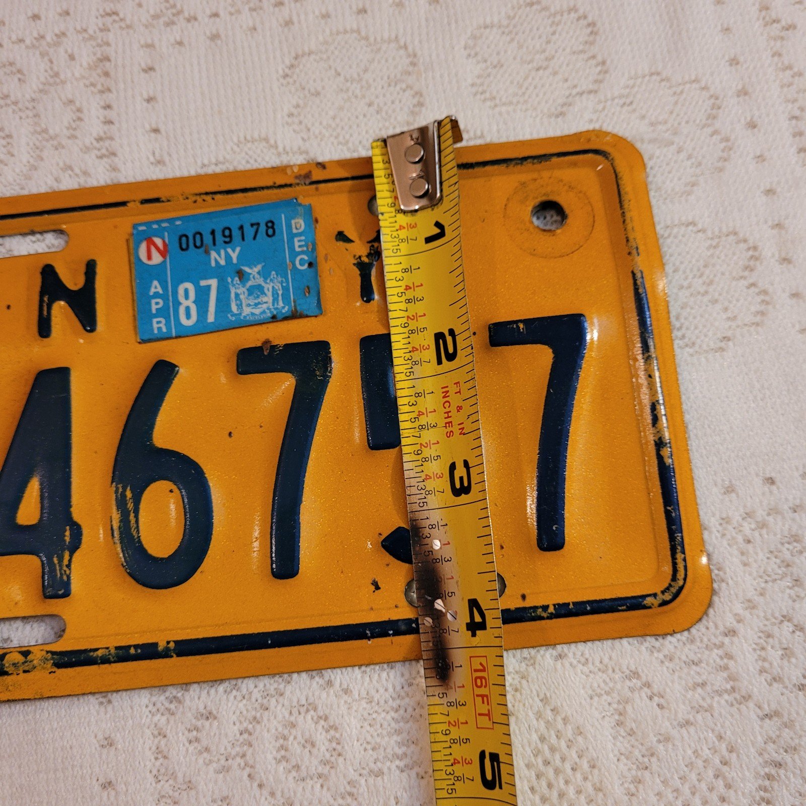 1987 NY Motorcycle License Plate AieHQsaSf
