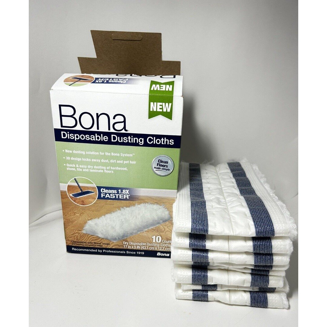 8 Bona Disposable Dry Dusting Pads Multi Surface Floors