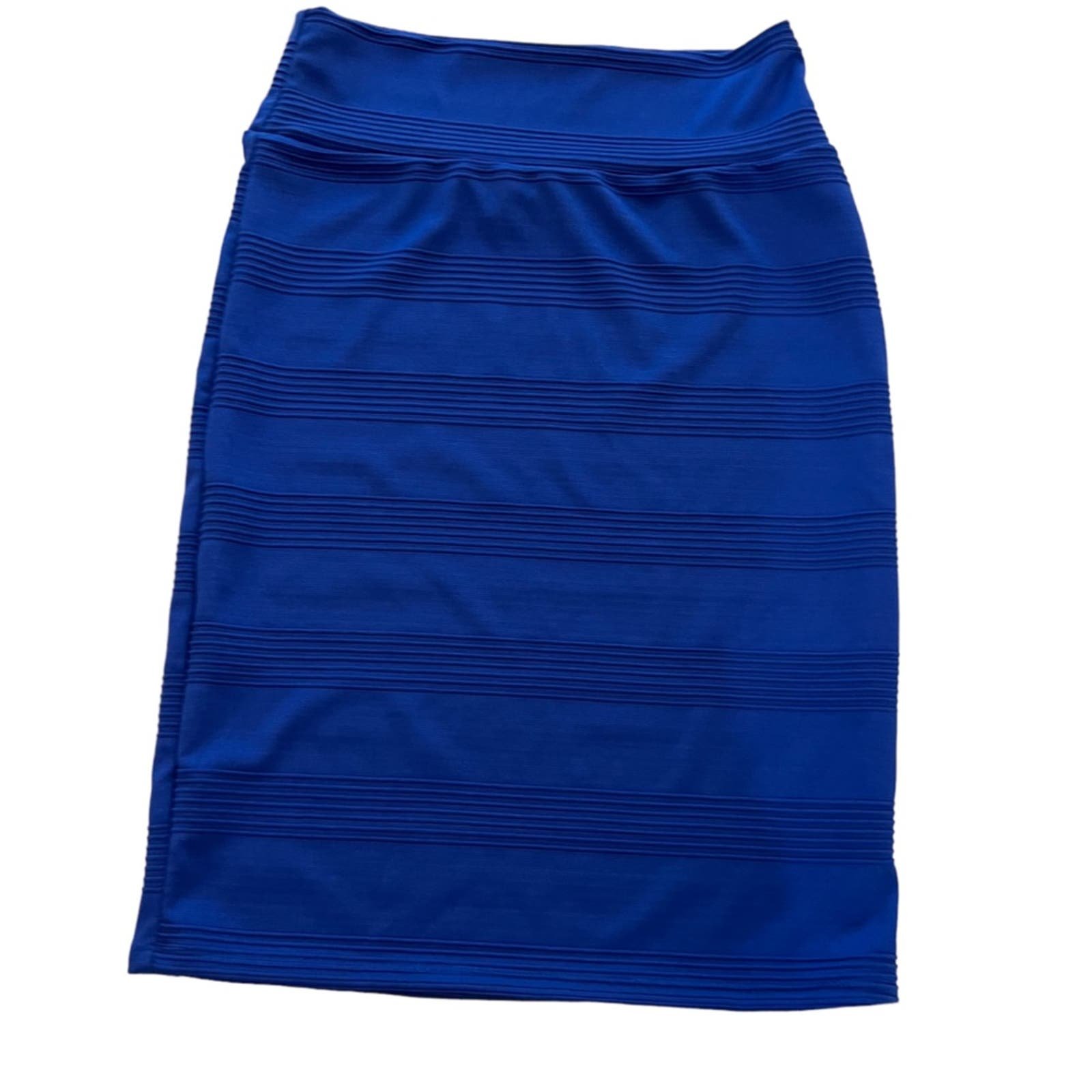 LulaRoe Cassie Skirt Women Medium Cobalt Blue Straight 