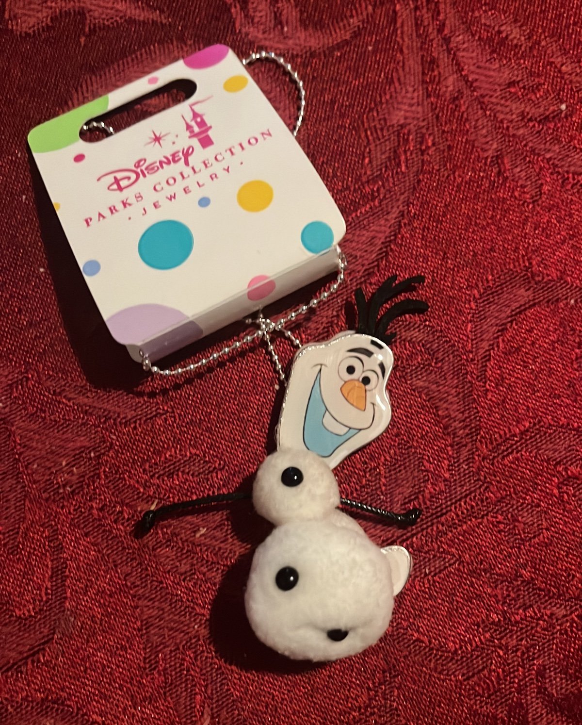 Disney parks Frozen Olaf the Snowman Doll necklace fwFHzqwOe