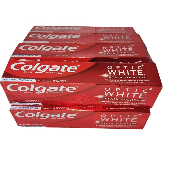 Lot of 8 Colgate Optic White Stain Fighter Clean Mint P