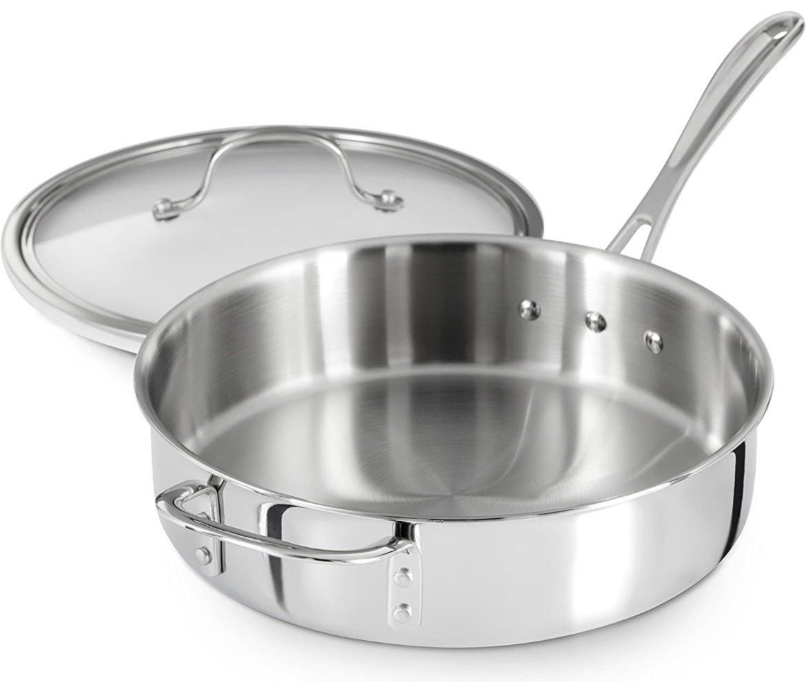 Calphalon Tri-Ply Stainless Steel 3-Quart Saute Pan with Cover FgE8zcuAw