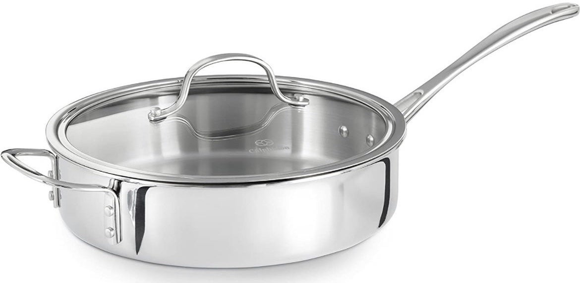 Calphalon Tri-Ply Stainless Steel 3-Quart Saute Pan with Cover FgE8zcuAw
