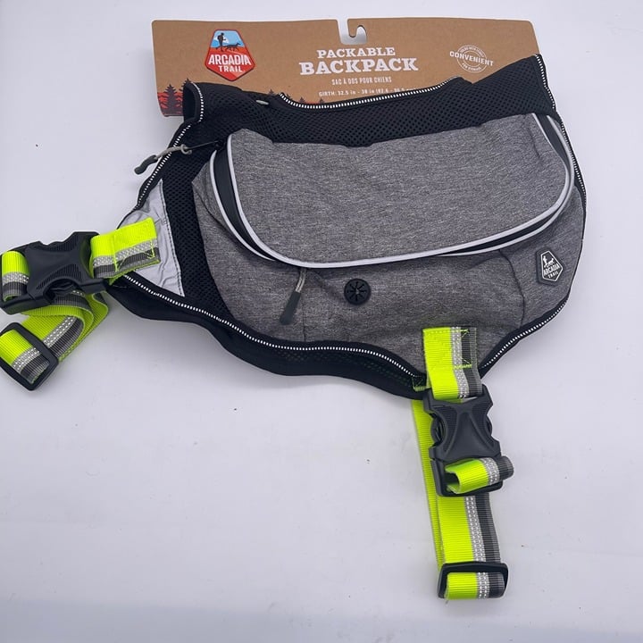 Arcadia Trail Packable DOG Backpack Gray & Black Size XL XXL 32.5in-38in NWT eFqFBeZtD