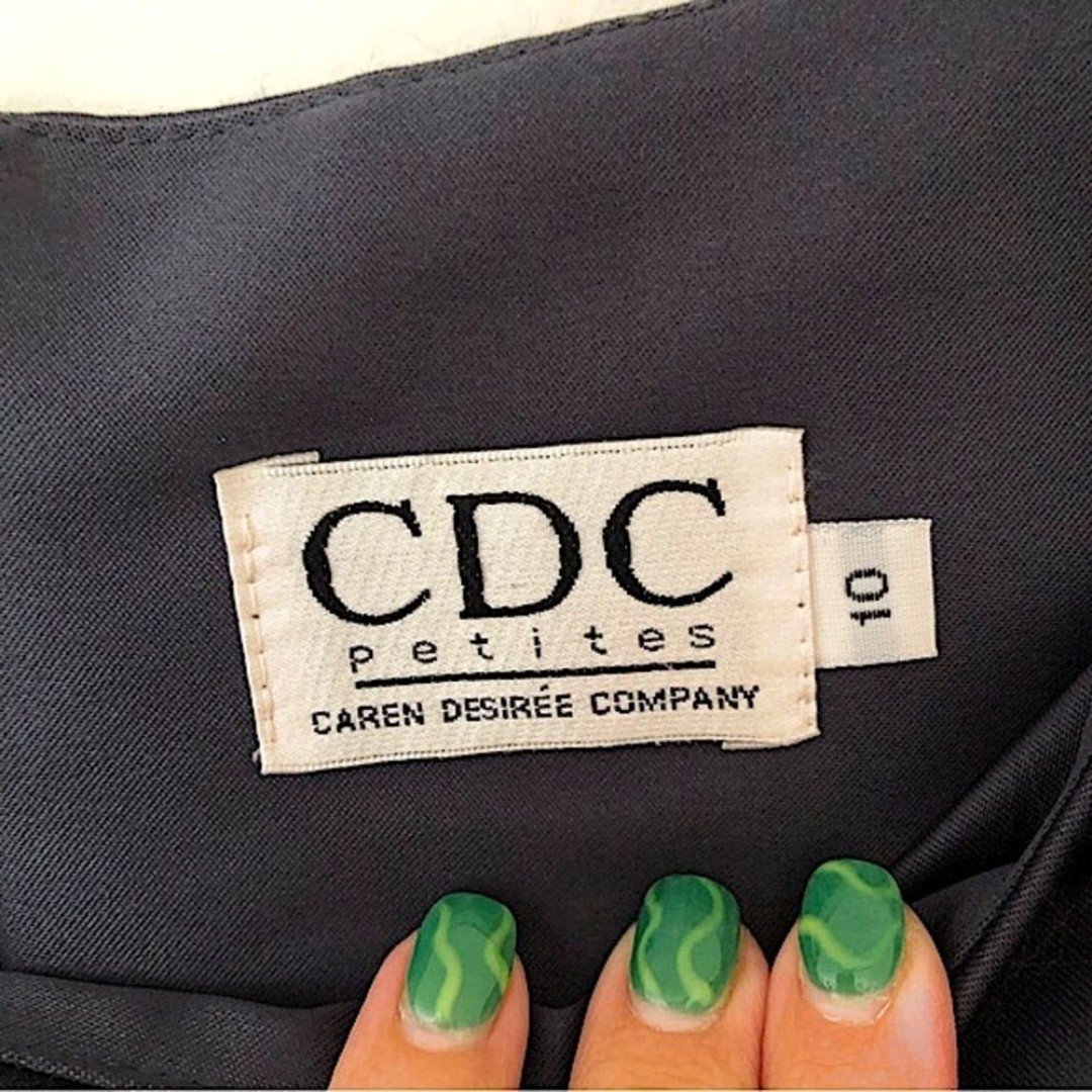 Vintage CDC Caren Desiree Company High Neck Dark Green Sleeveless Formal Dress FqoSYYKAH
