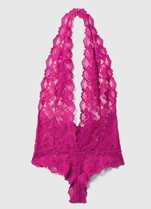Fredericks of Hollywood Jessica Lace Teddy hot pink lac