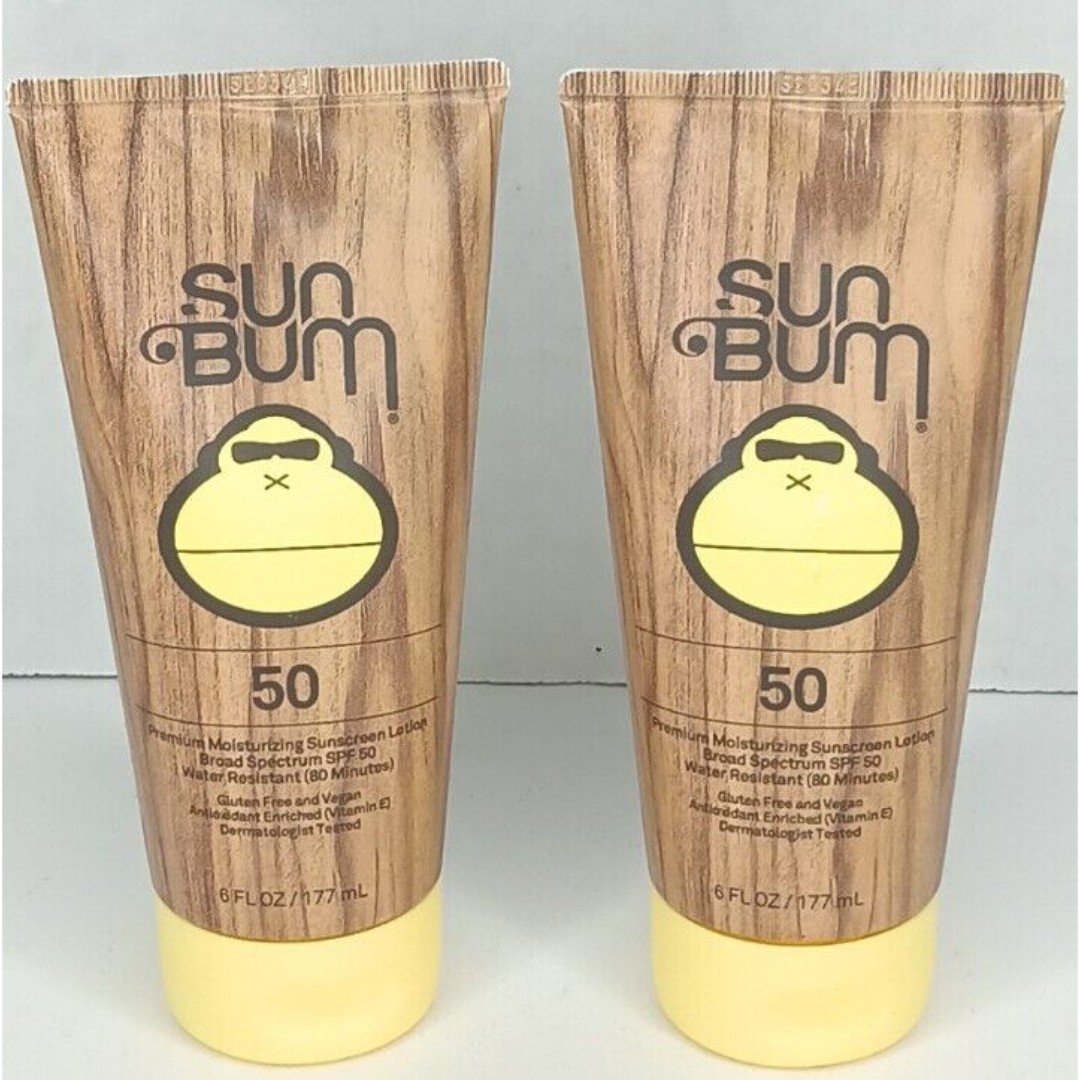 Lot of 2 Sun Bum SPF 50 Moisturizing Sunscreen Lotion 6 Oz NEW Vegan 02/2024 fmjr0C9Ya