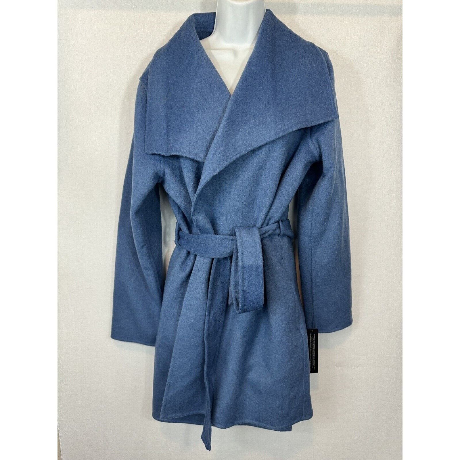 $320 TAHARI Women´s Double Face Wool Blend Wrap Coat with Oversized Collar Sz XL ESw6RtnOr
