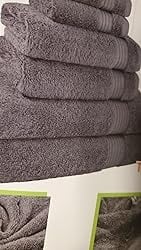 6 Piece Towel Set, 100% Turkish Cotton Soft Absorbent T