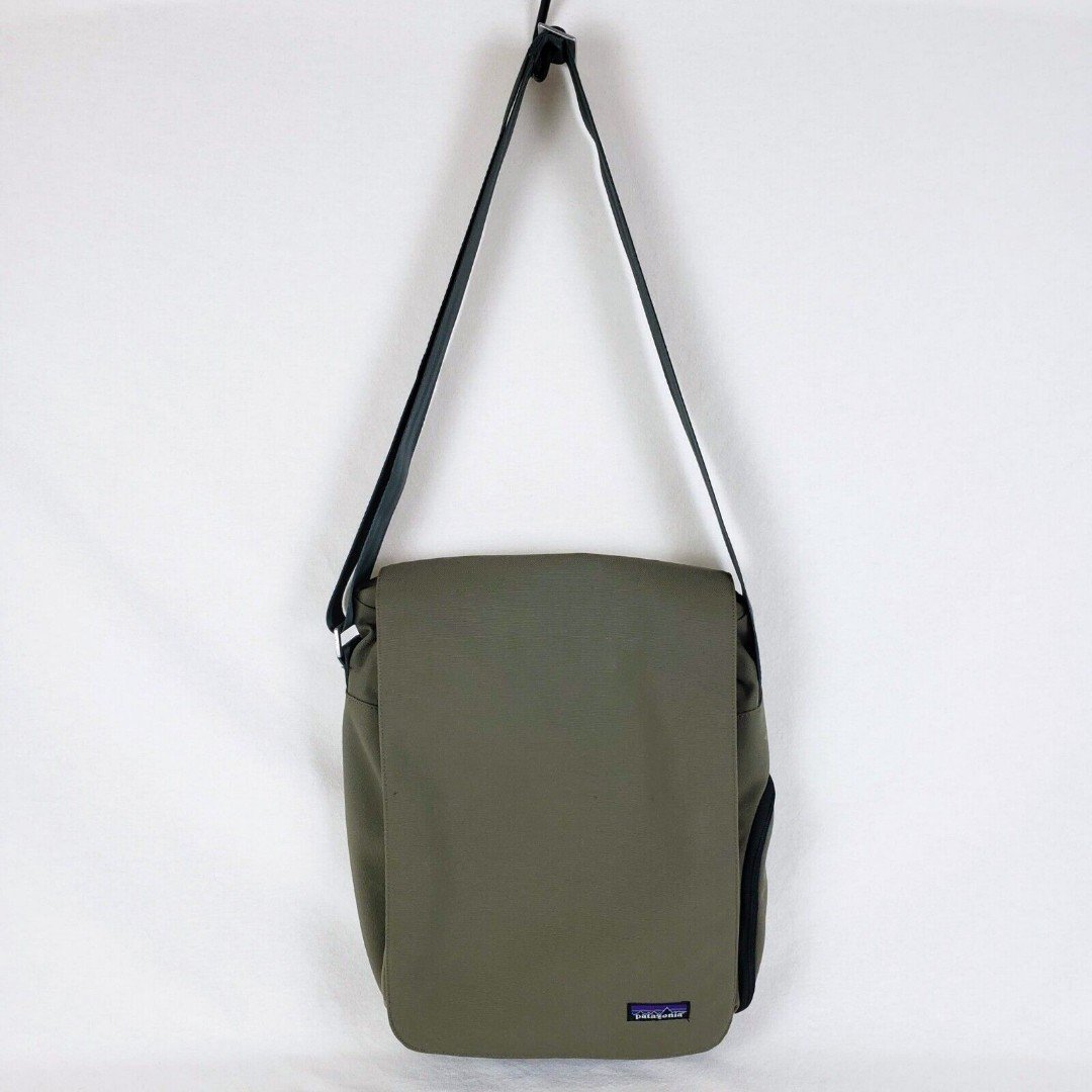 Patagonia Messenger Laptop Bag Army Green Crossbody Bag Outdoor Work f2i3bqraw