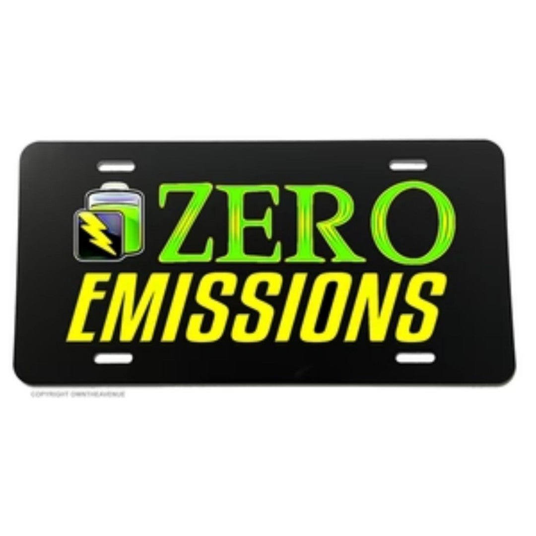 Zero Emissions Electric Car Vehicle Ev Battery Funny License Plate Cover 81tS7uA43