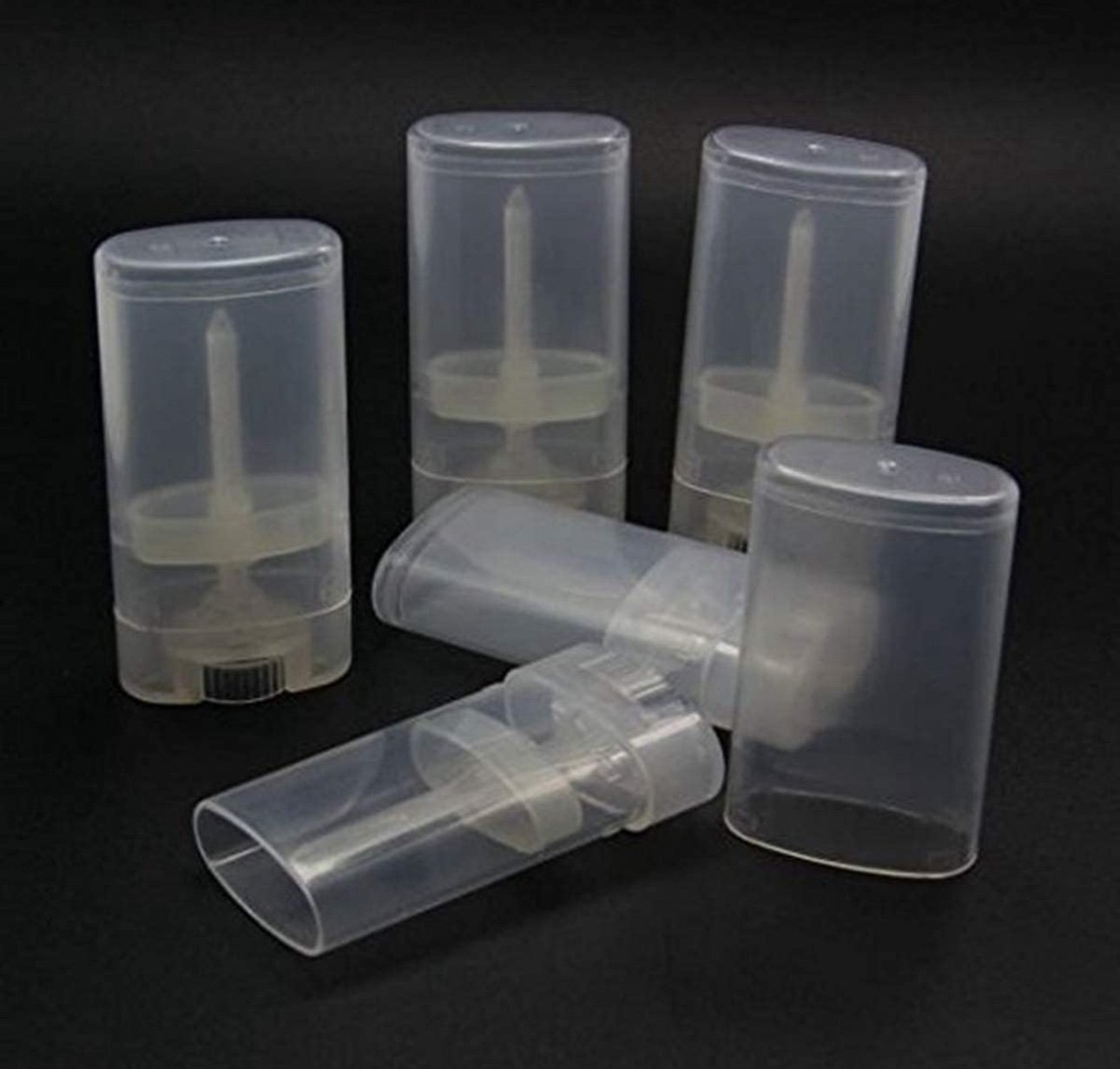 Healthcom 15ml Clear Empty Plastic Deodorant Containers 0.5 Oz New Empty Oval Li FuXGtpbSr