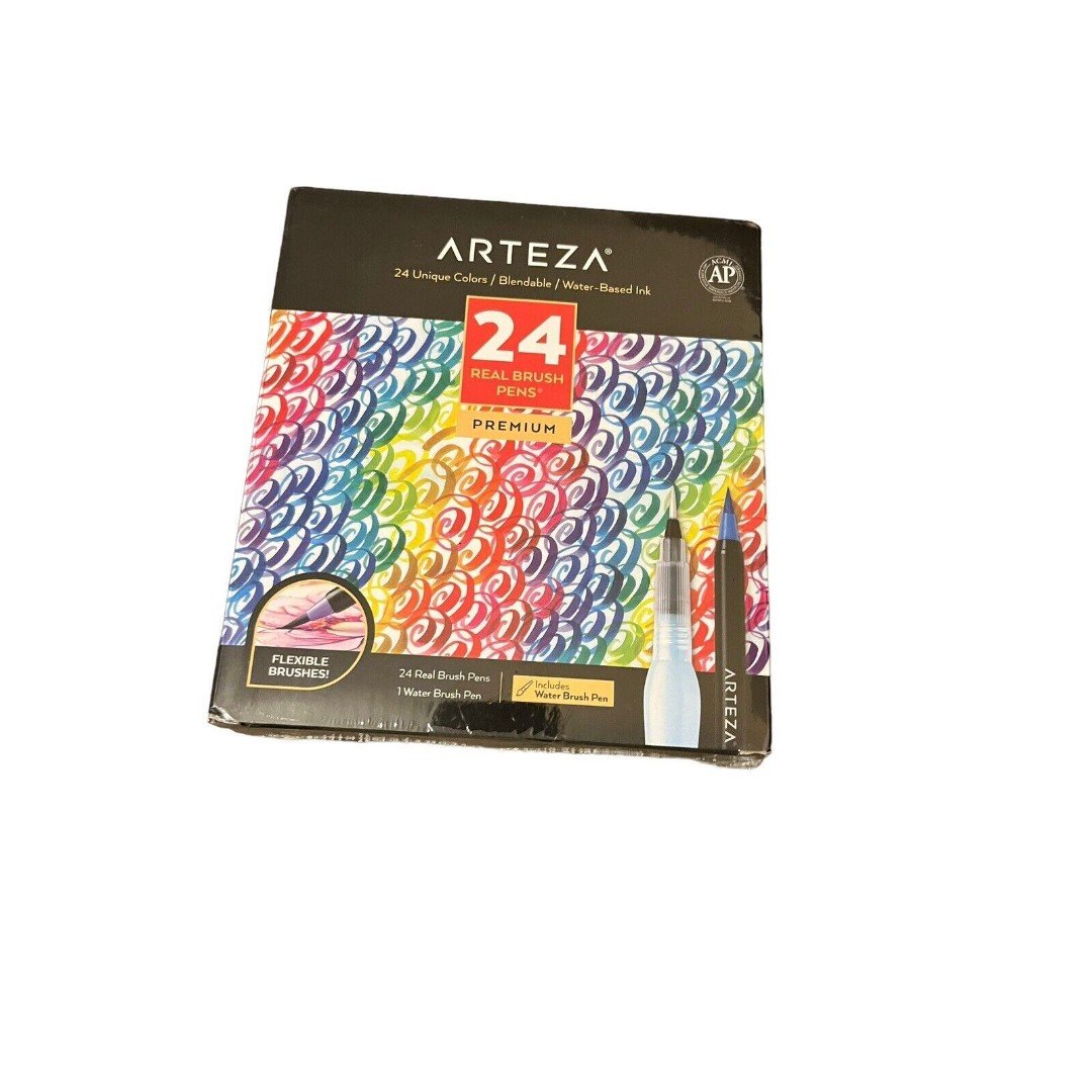Arteza Real Brush Pens Premium Set Of 24 New FylJJ391S