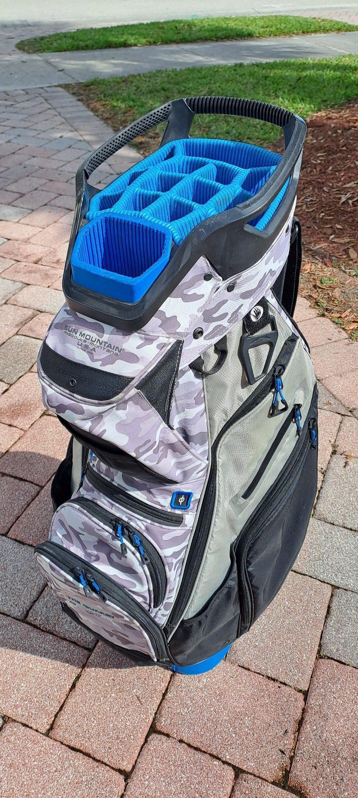 golf cart bag SUN MOUNTAIN 14 div shoulder strap rain cover cooler pocket many p giG7LGecm