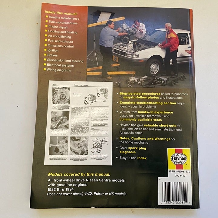 Haynes Publication 72050 Nissan Sentra Repair Manual Service Book 1982-1994 GD8HgD1ut