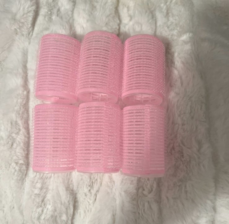 SHEIN hair curlers pink Akpk77YOA