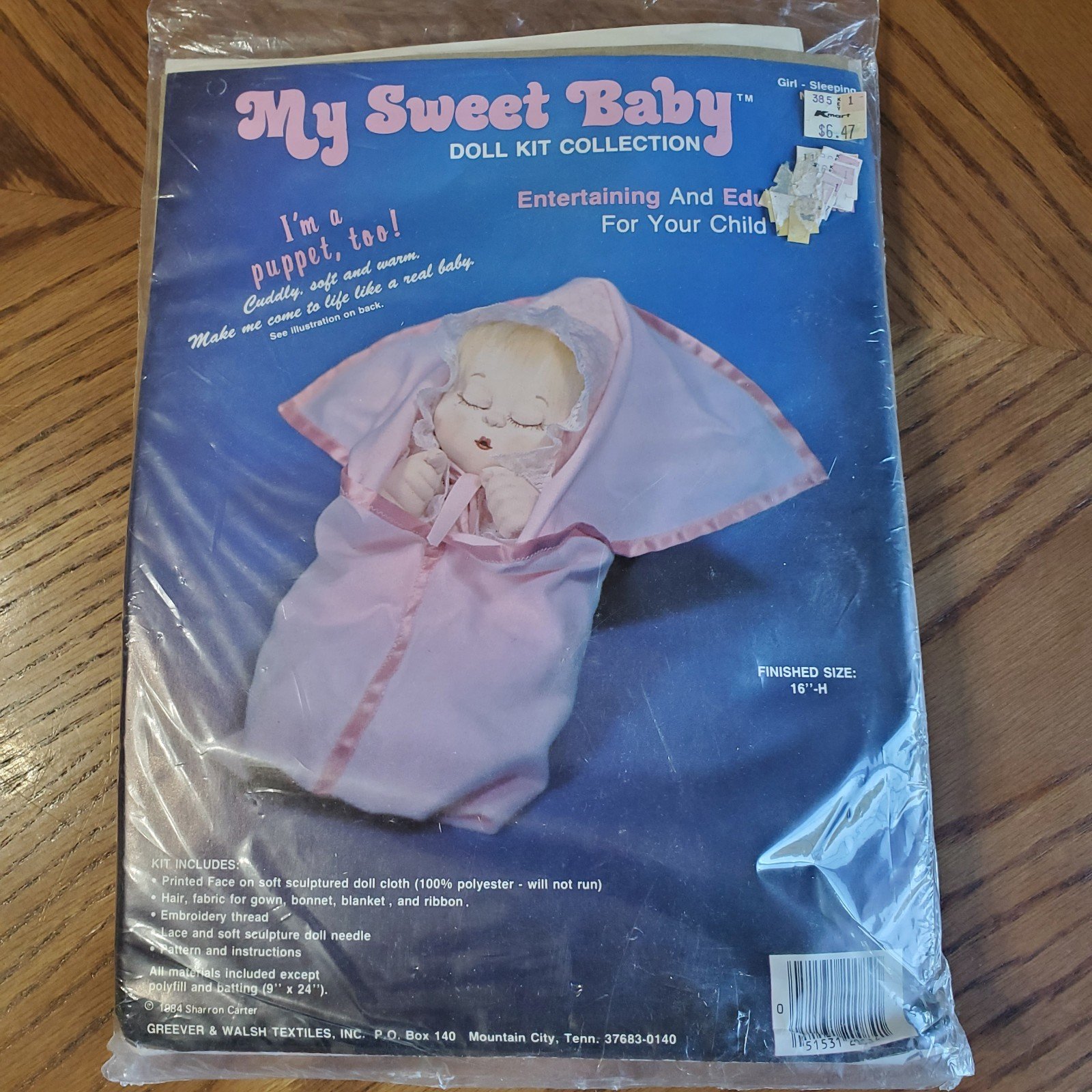 Vintage My Sweet Baby Doll/Puppet Sewing Kit DUnTxy0Ih