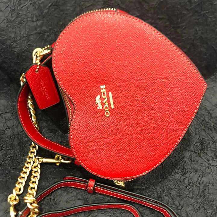 coach Shoulder Bag In Signature Canvas With Heart Print Crossbody red new bag gB0VMTsDe