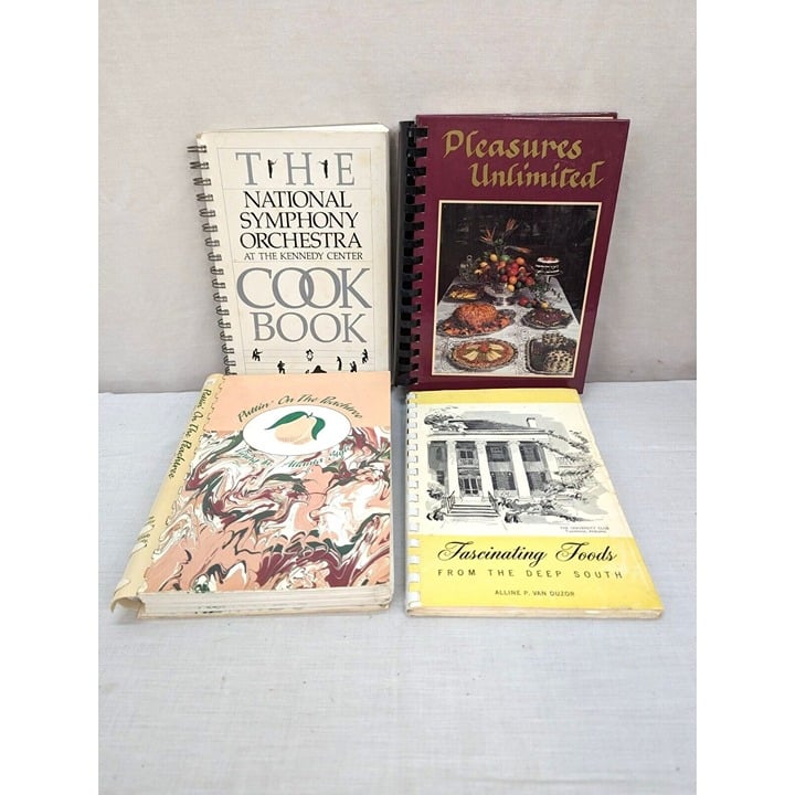 Cookbooks Spiral Bound Vintage Lot of 4 Multiple Titles