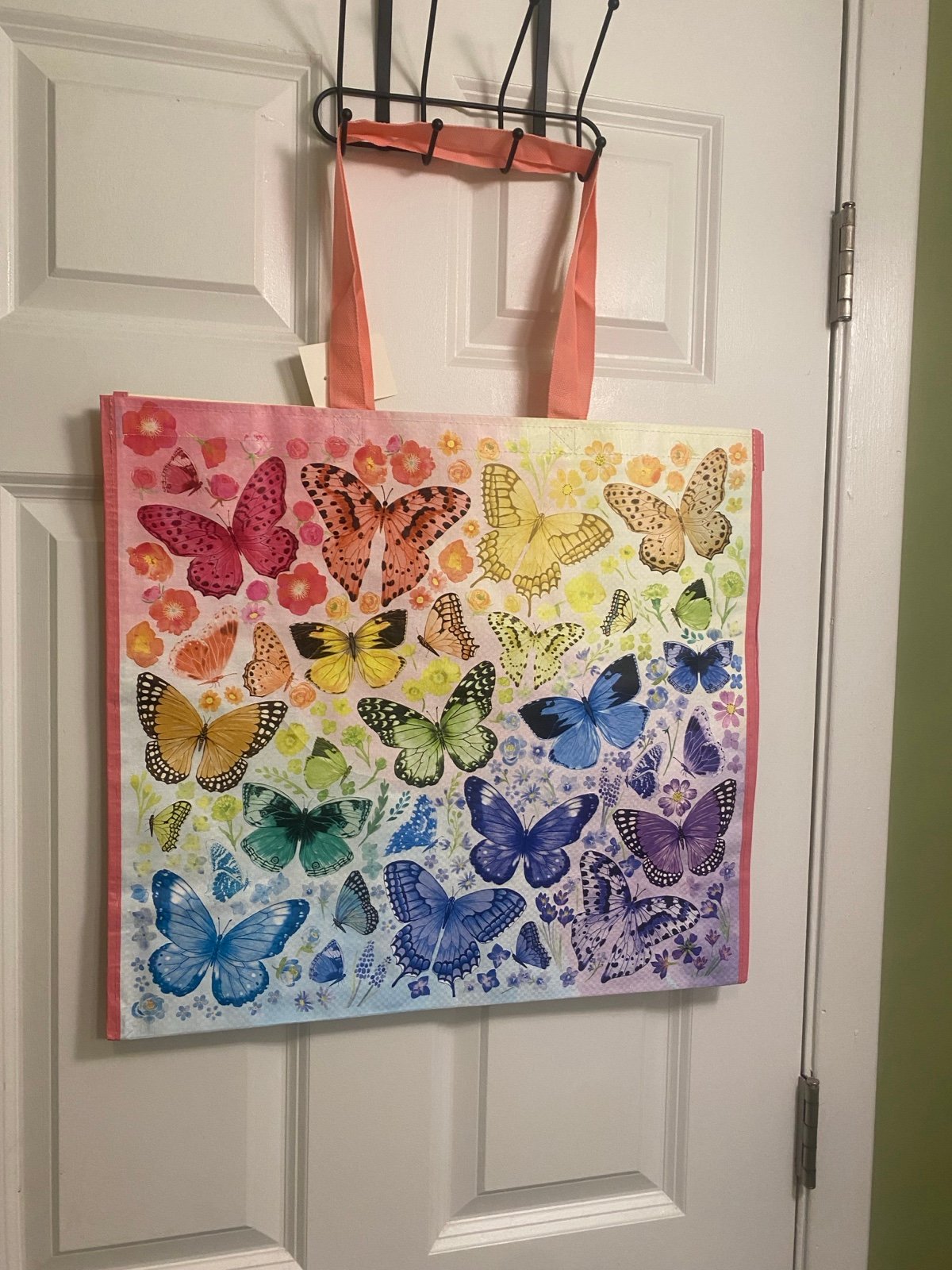 Reusable tote bag colorful butterflies 7ATLKPs2N
