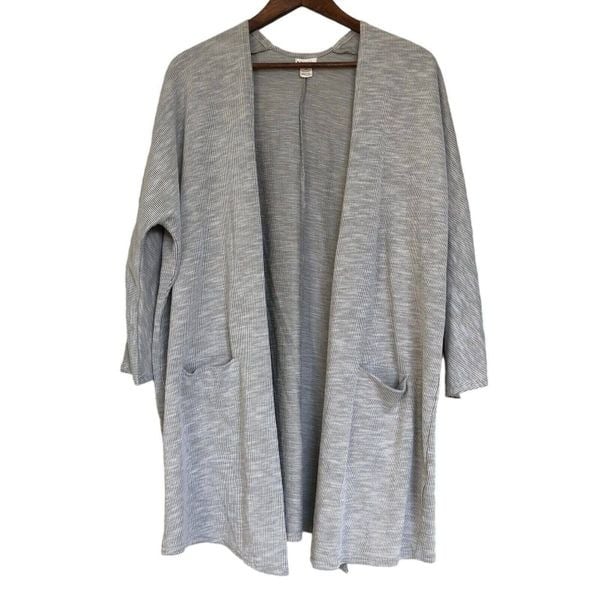 Donni Anthropologie Sandwashed Ribbed Duster Cardigan S