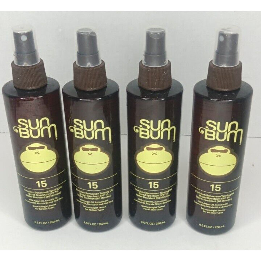 4 Pack Sun Bum Premium Sunscreen Tanning Oil SPF 15 8.5oz Exp 1-2024 BGQWTzulC