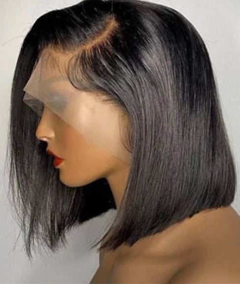 12 inch 13x4 human hair virgin hair wig 180% density HD lace wig Fr1l7ixAP