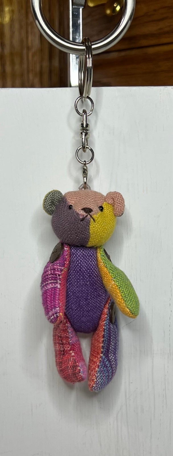 Teddy Bear Jointed Stuffed Animal Bag Charm/Keychain BckMMFM3O