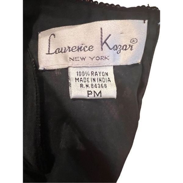 Laurence Kazar New York Vintage 80’s Black Beaded Blouse Size Petite M 8VdVAUI5W