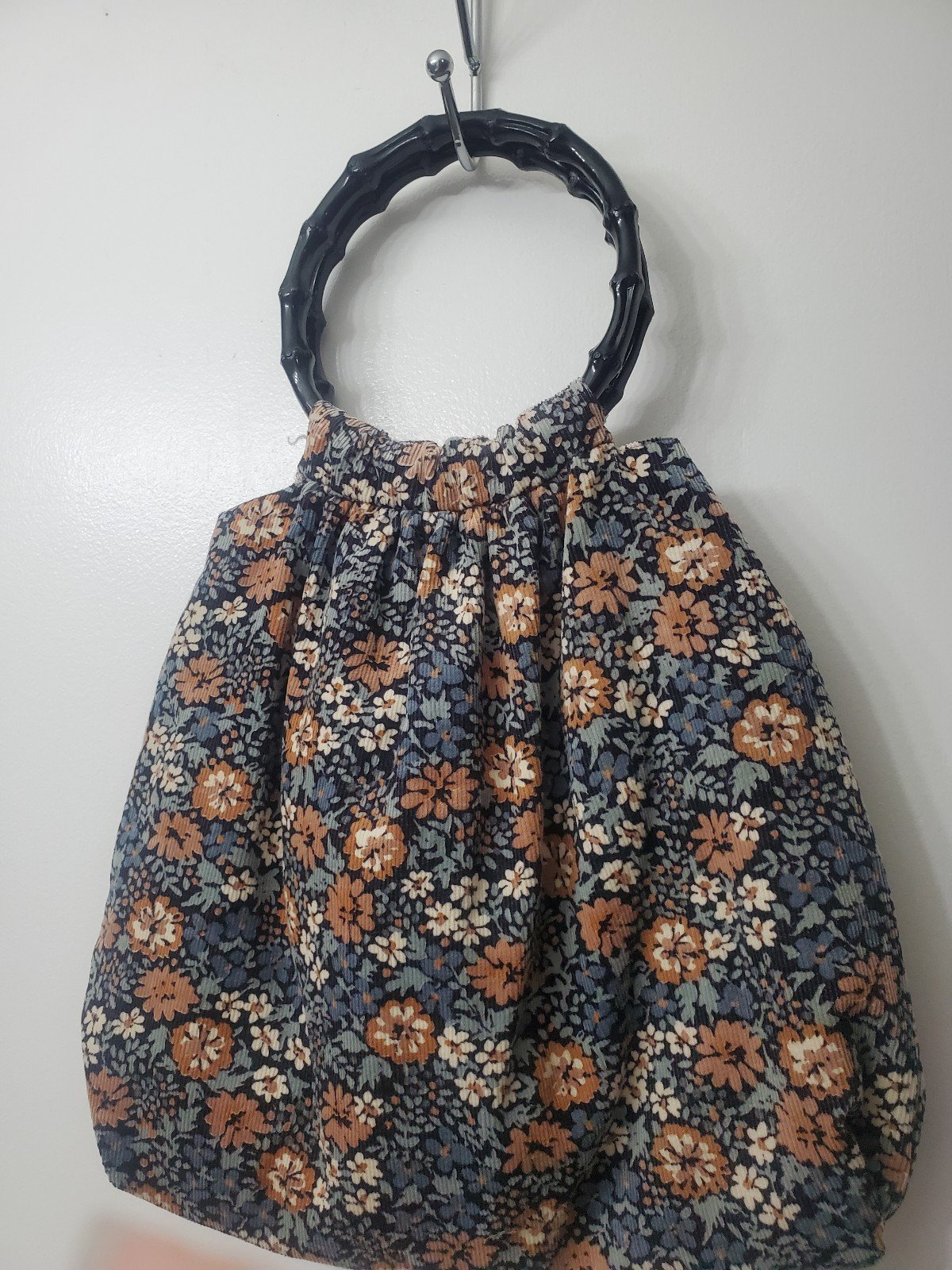 Retro Vintage Handbag Sewing Knitting Bag Hard Plastic 
