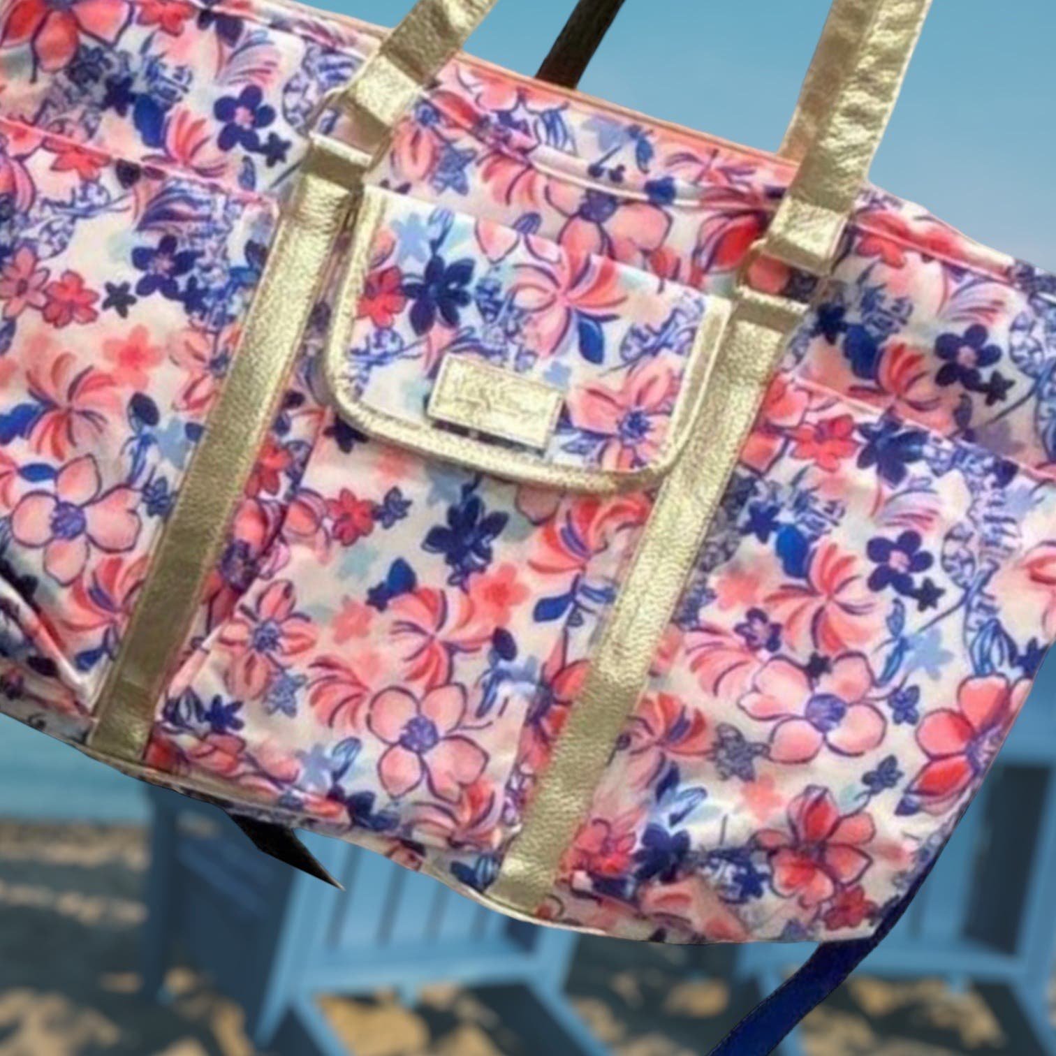 NWOT Lilly Pulitzer Insulated Beach Tote Resort White ´Party Like A Lobster´ 7OcoEvcxC