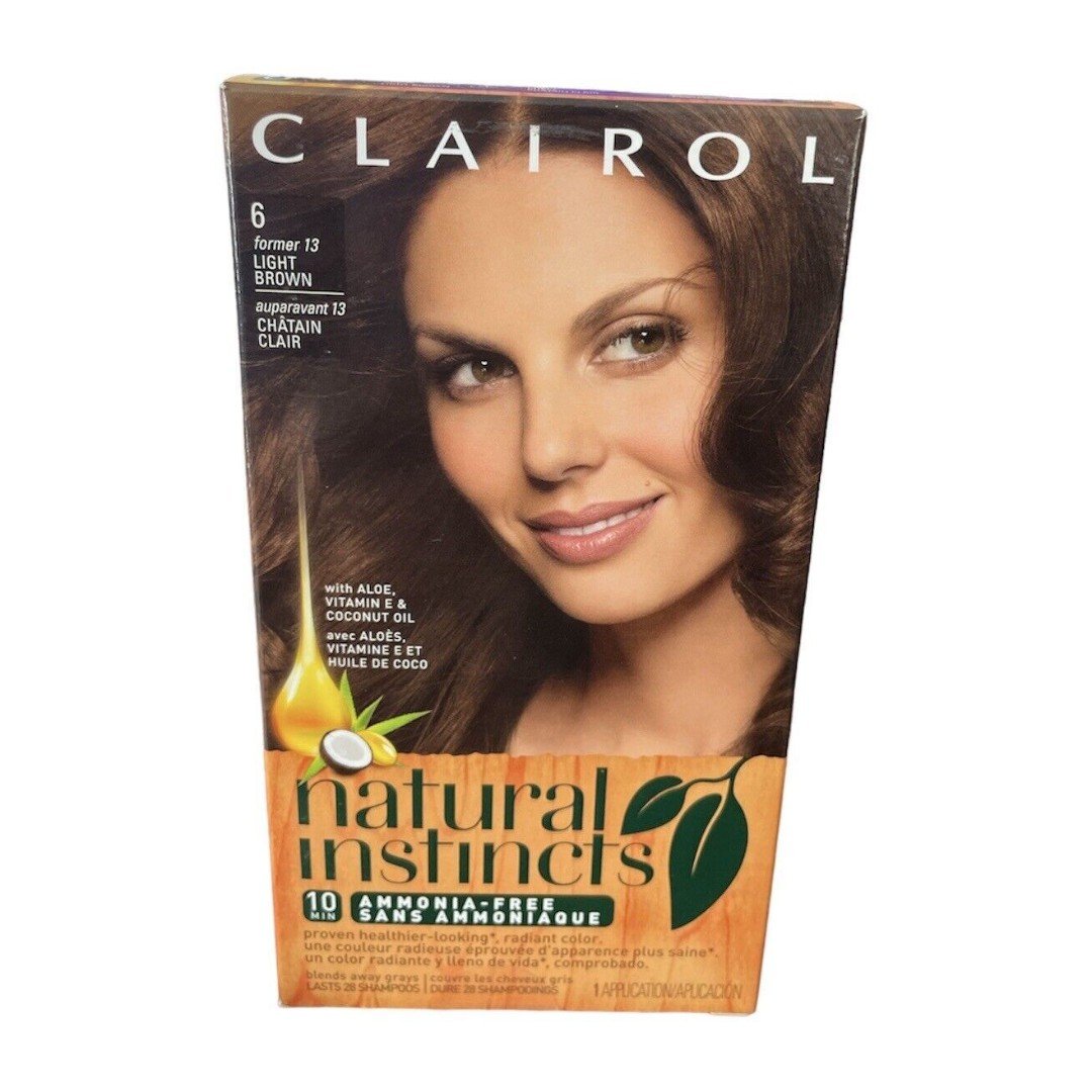 Clairol Natural Instincts Semi-Permanent Hair Color #6 (Former #13) LIGHT BROWN 4oCGrgWNd