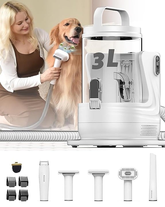 Pet Grooming Vacuum, Dog Grooming Kit, Dog Hair Vacuum for Shedding fjSUwC4uJ