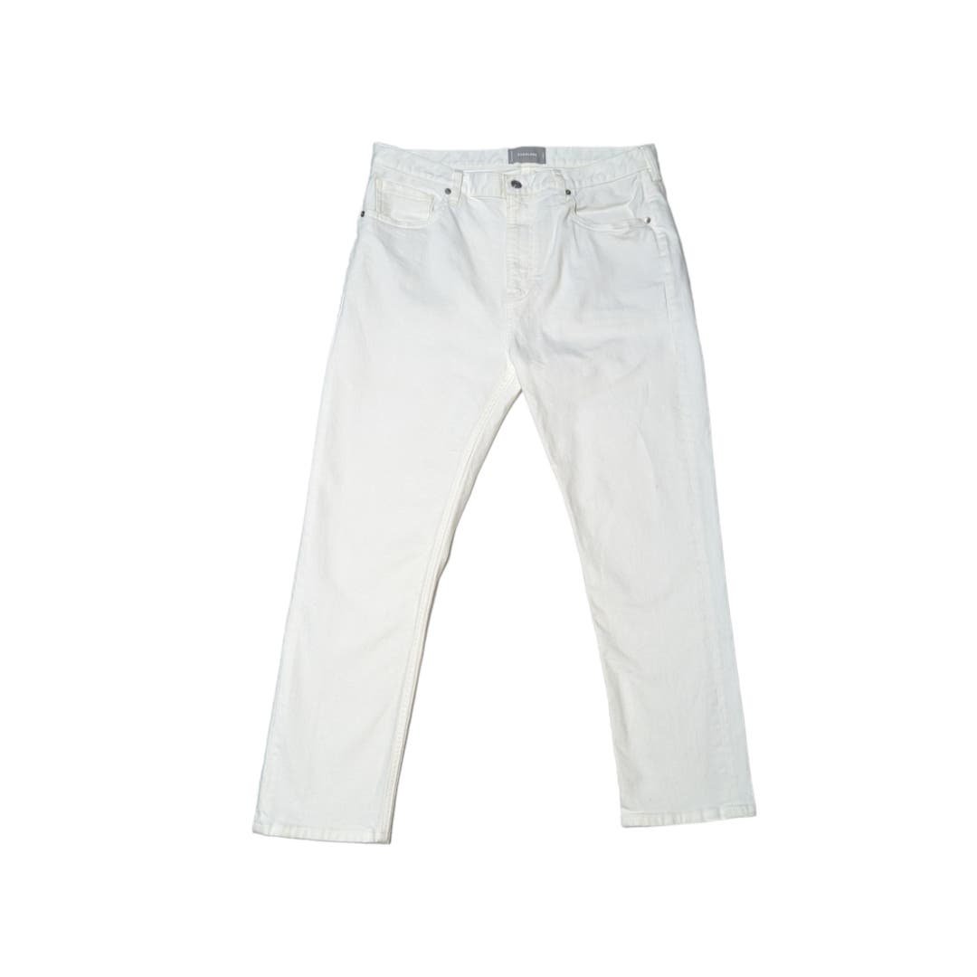 Everlane High Rise Straight Jeans White Crop Ankle Womens 32 Cotton Stretch Pant B1A0lHD8B