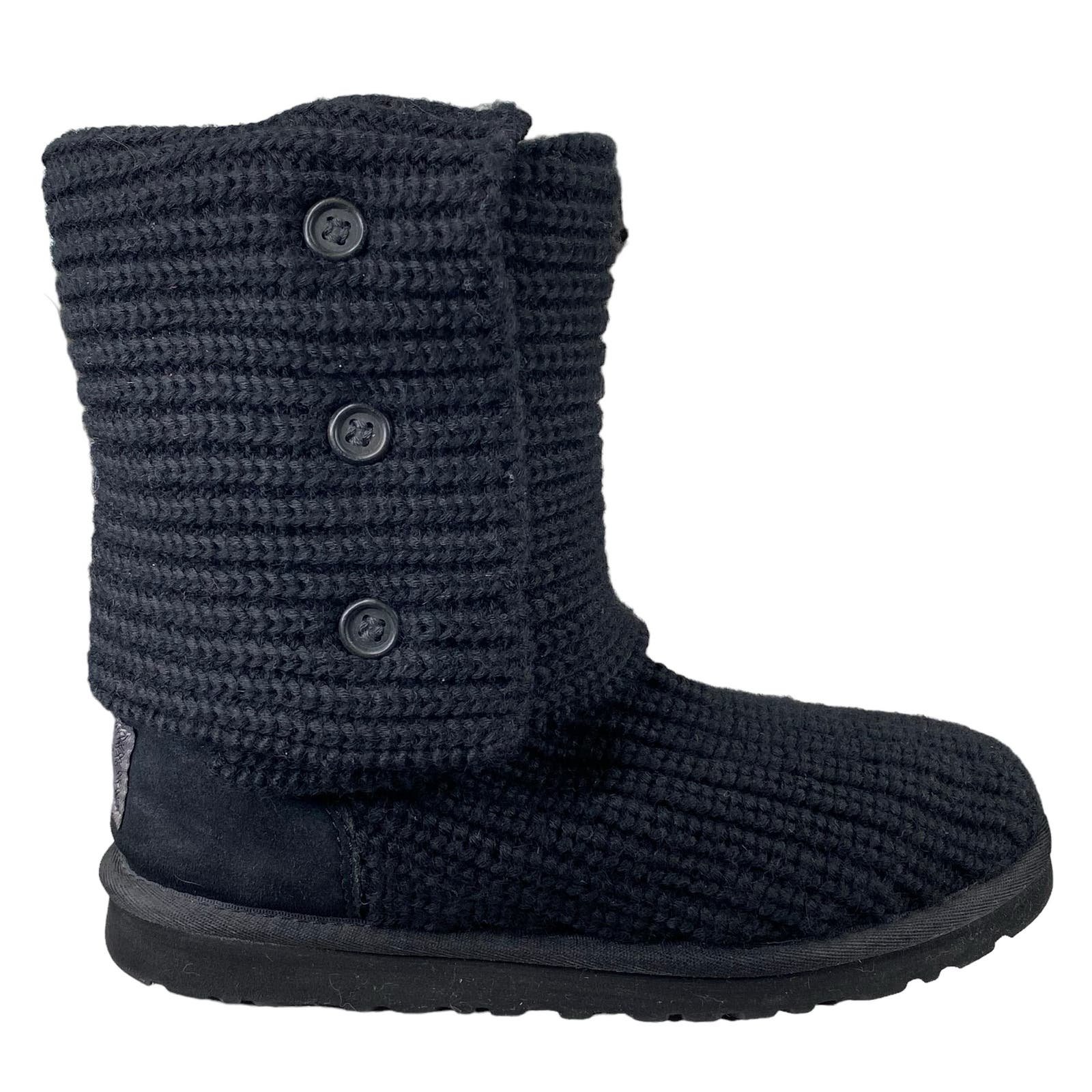 UGG Women’s Black Cardy Pull On Winter Boot Size US 6 B