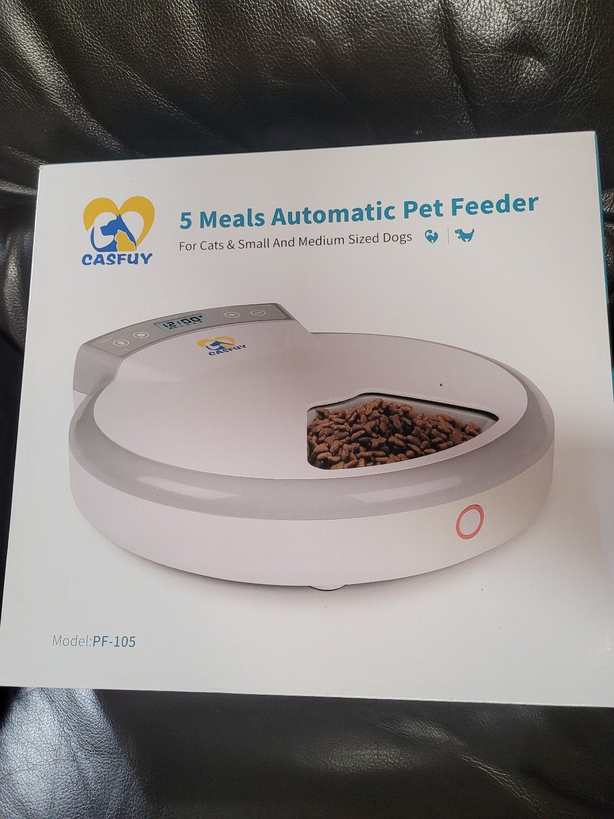 5-meals Automatic Cat Feeder - Auto Pet Feeder with Programmable Timer Brand New FpLTmiD0B