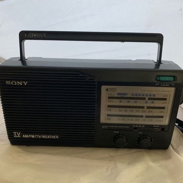 Sony Model ICF-34 TV Sound AM/FM/TV/WEATHER Radio Teste