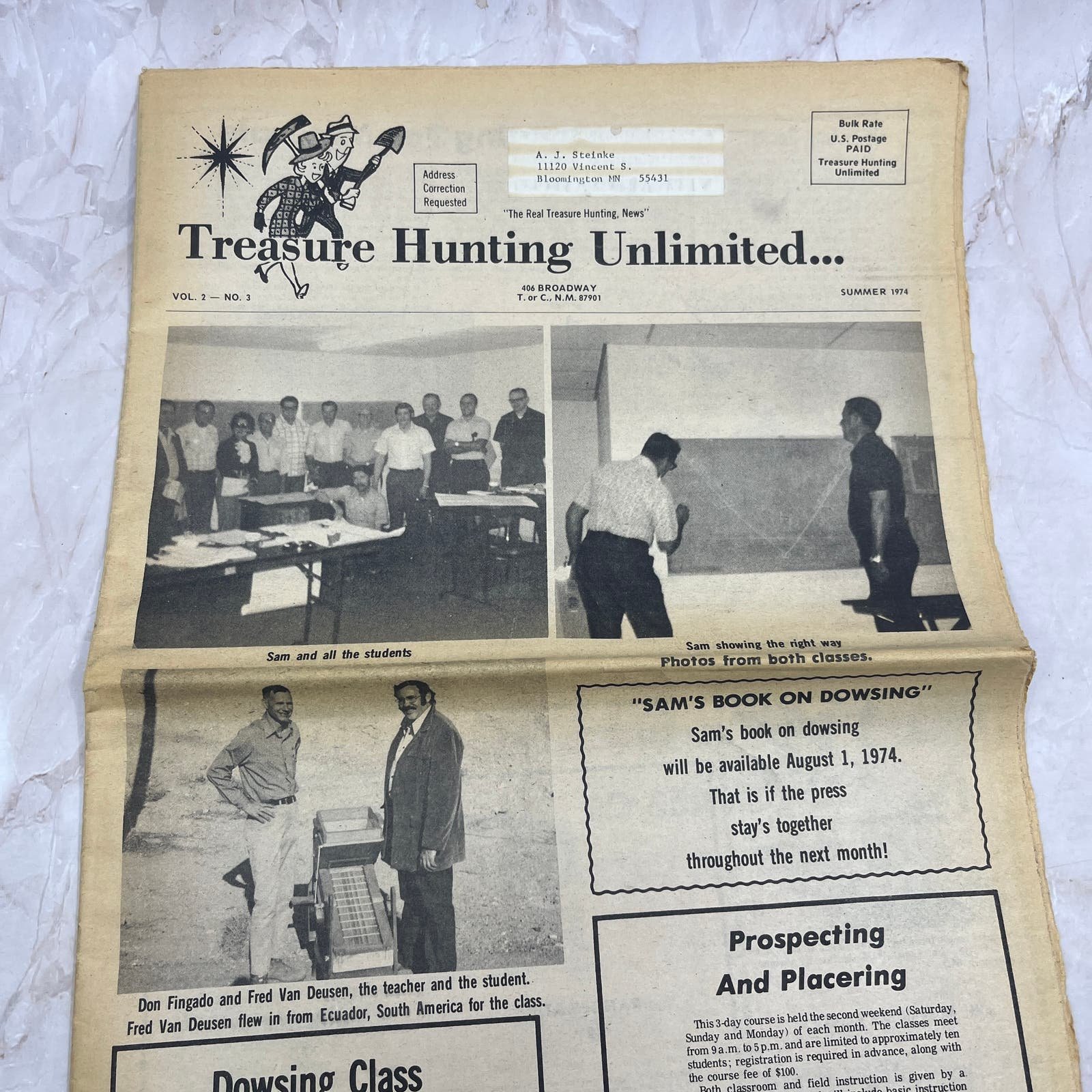 1974 Summer - Treasure Hunting Unlimited Newspaper Rock