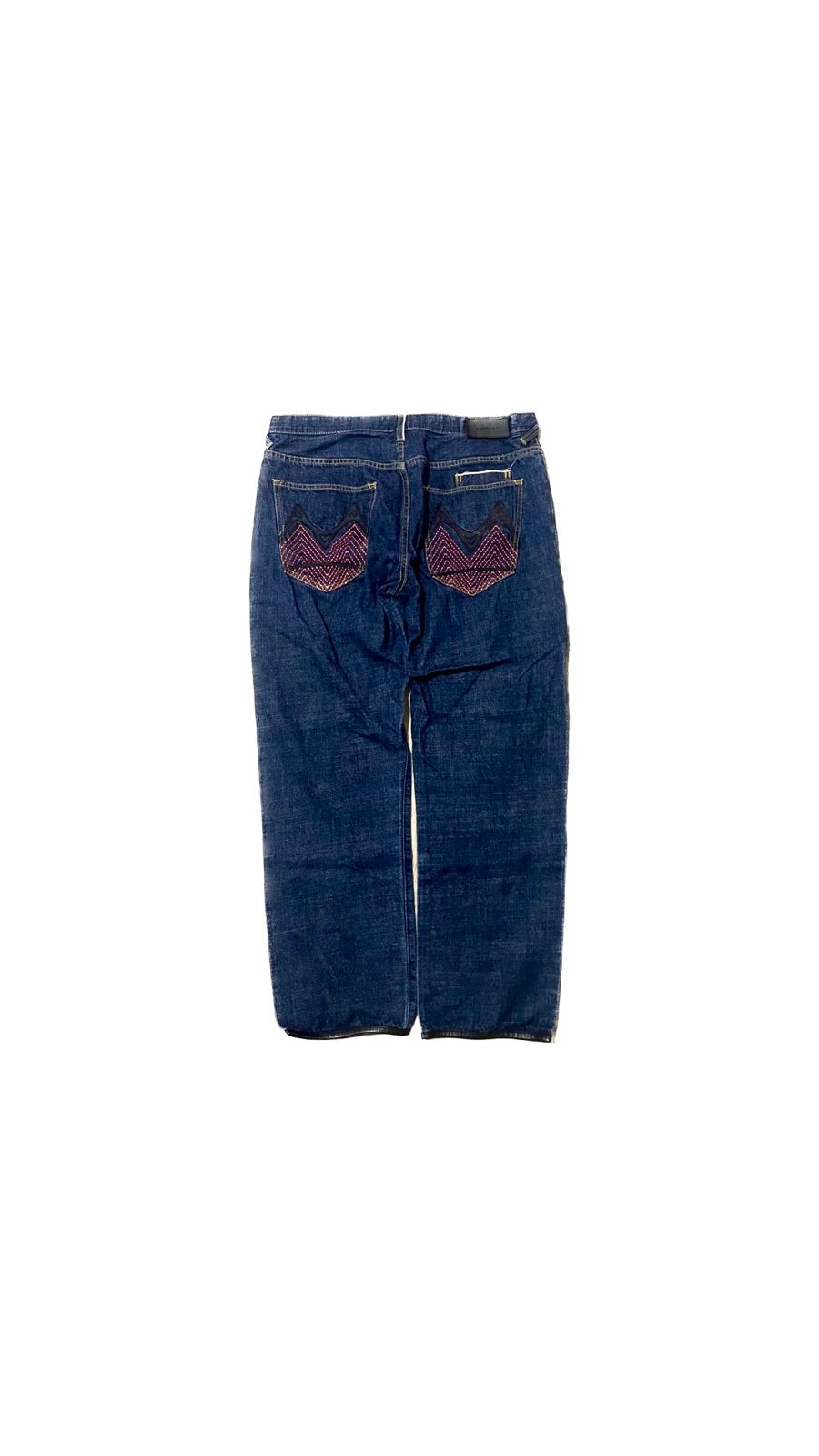 sean john jeans with embroidered & printed design on ba