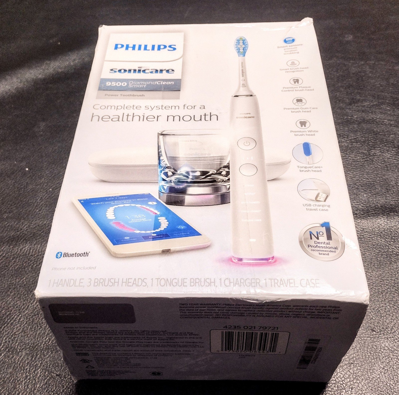 New Open Box Complete Philips Sonicare DiamondClean Smart 9500 Rechargeable Elec 03QzLtC7P