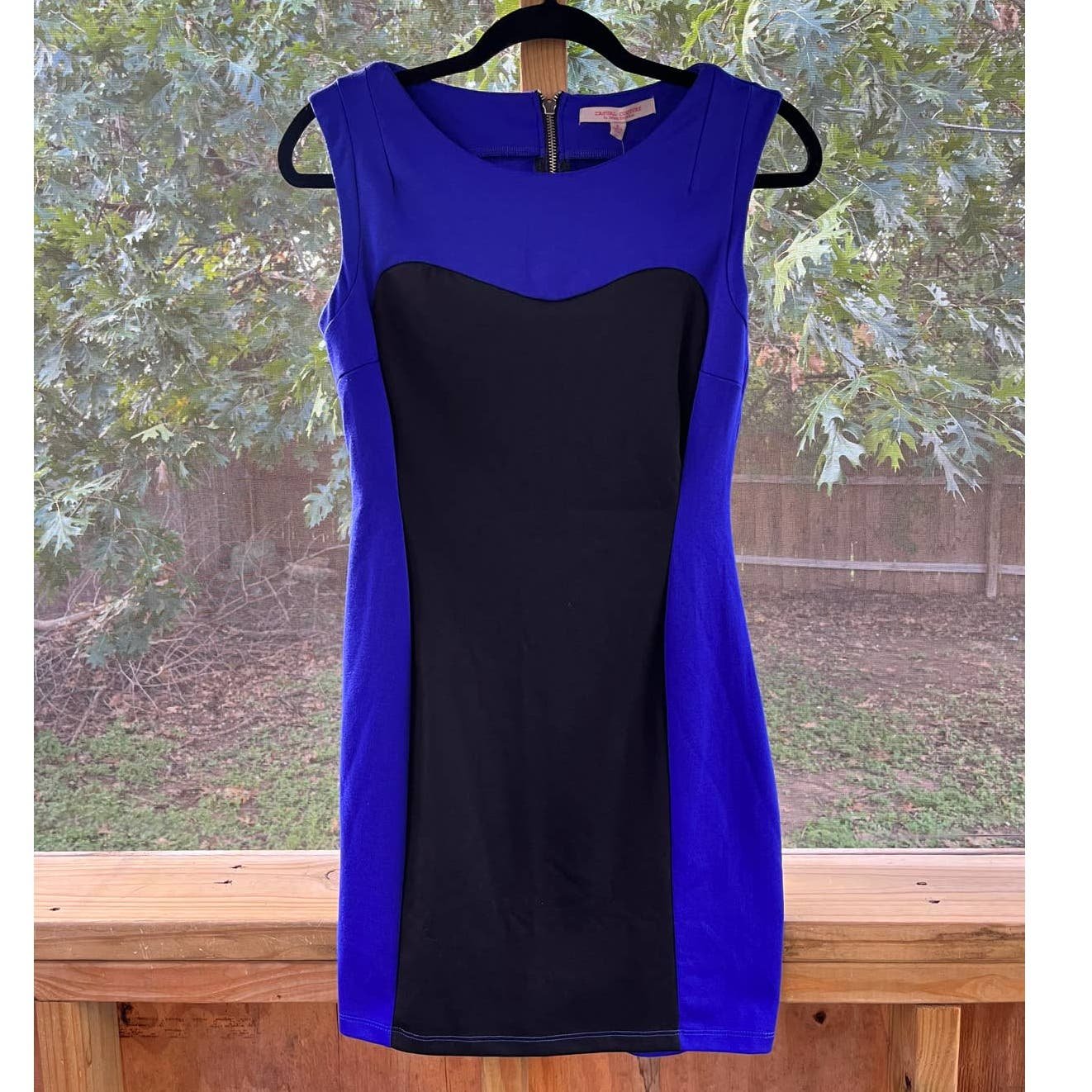 Casual Couture By Green Envelope Cobalt & Black Mini Sh